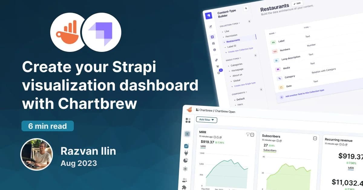 Strapi dashboard in Chartbrew