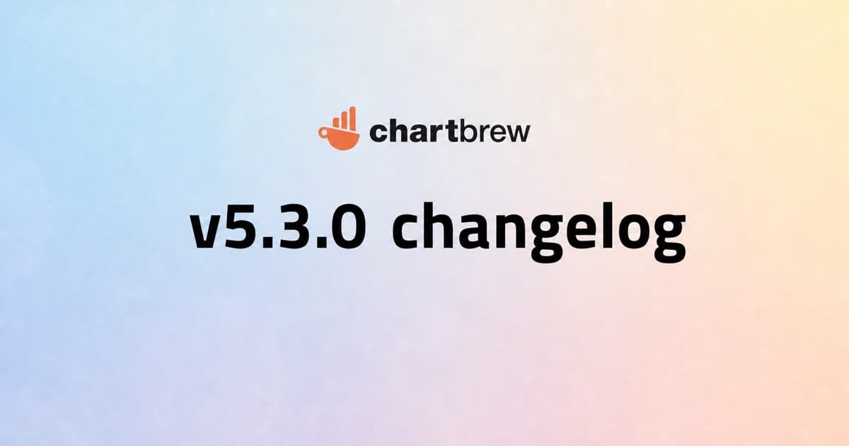 Chartbrew v5.3.0 changelog