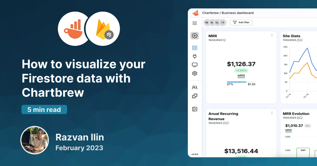 Firestore dashboard in Chartbrew