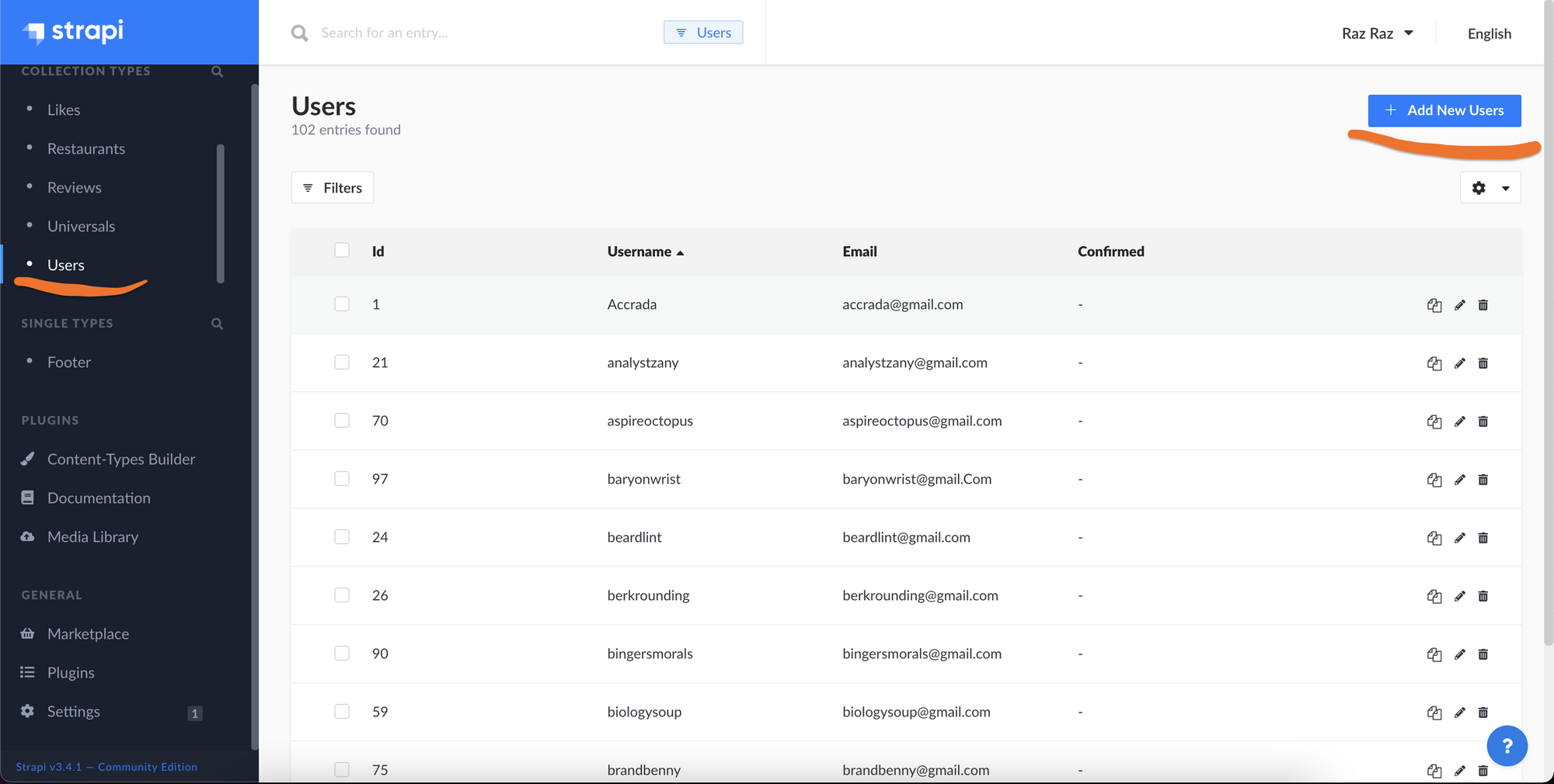 Strapi user creation for Chartbrew
