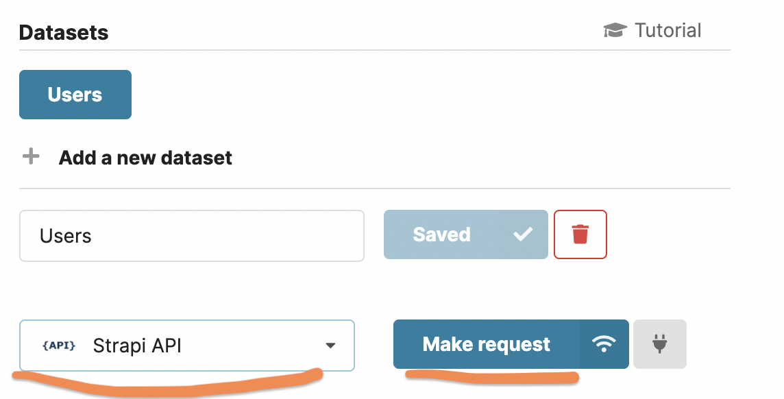 Making a Strapi request from Chartbrew